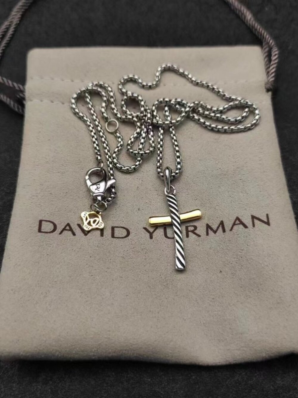 David Yurman 925 Silver Necklaces with Original Pouch